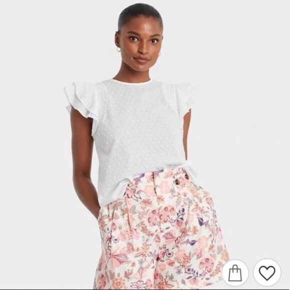 Who What Wear New Women’s Top Sleeveless Ruffle Blouse XS S NWT - Picture 3 of 12